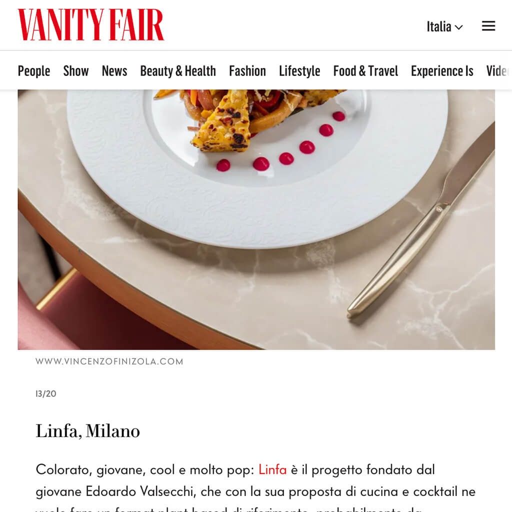 Vanity Fair: Venti ristoranti vegetariani da non perdere in Italia